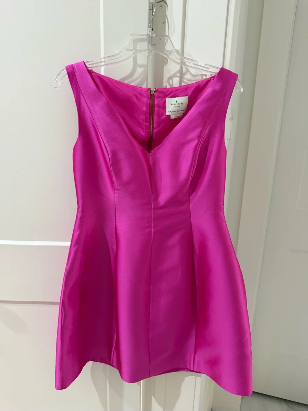 kate spade Hot Pink Satin Mini Dress